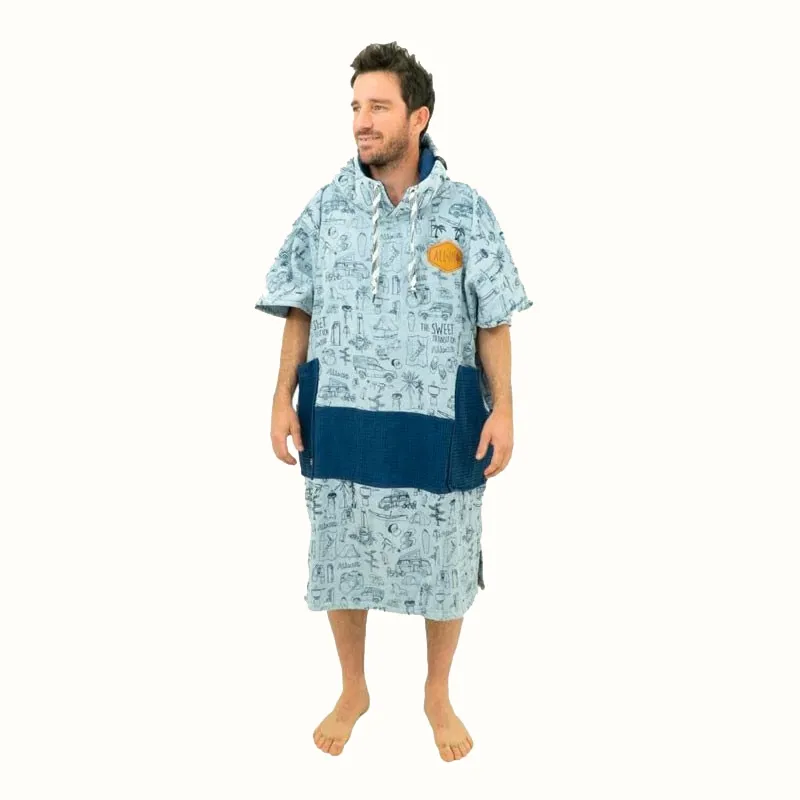 All In Poncho Camping Blue